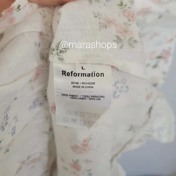 Reformation Sycamore Linen Dress